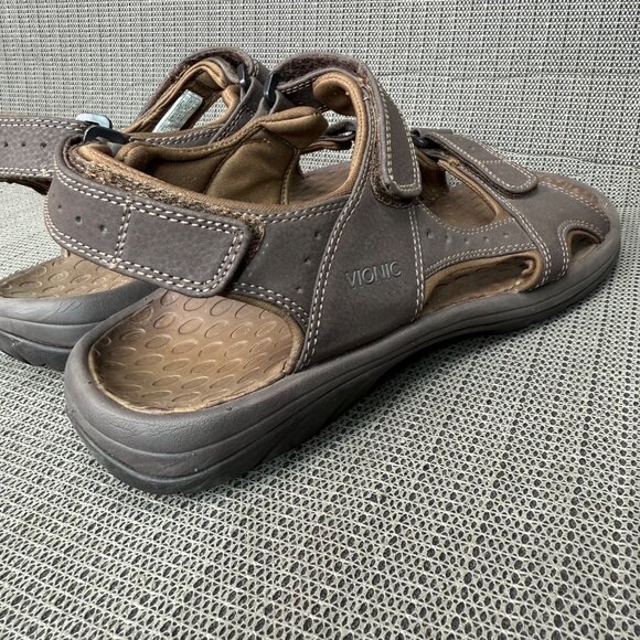 Vionic Mick Men Size 11 Brown Hiking Sandals Adjustable Comfortable Arch Support - Picture 5 of 9